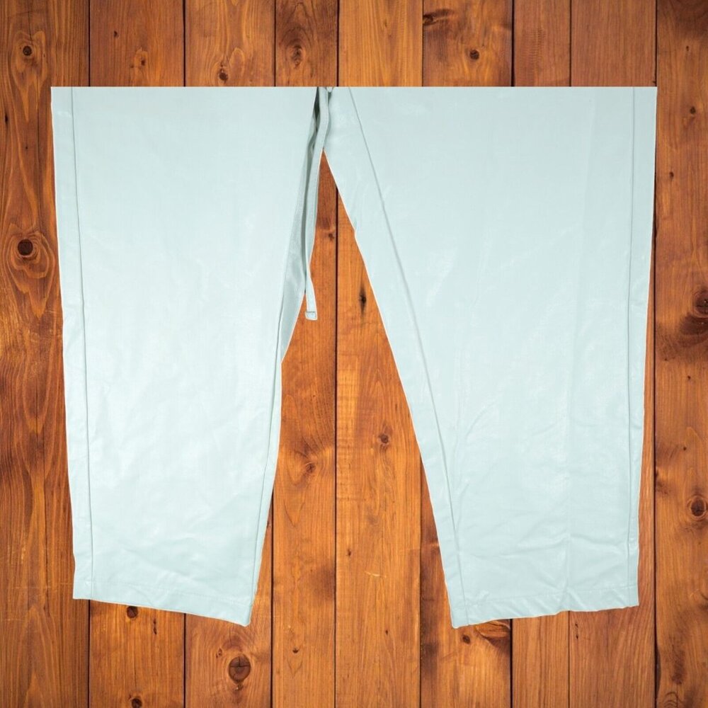 NWT Lotus Eaters Women's Provider Off-White Pants 100%‎ PU Sz M Elastic Waist - Picture 6 of 7